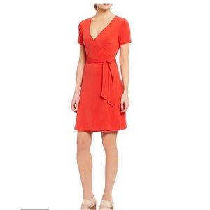 Julie Brown Marlina Red V-Neck Wrap Dress NWT